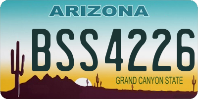 AZ license plate BSS4226