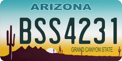 AZ license plate BSS4231