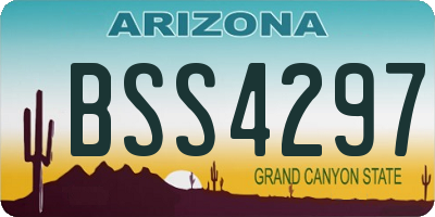 AZ license plate BSS4297