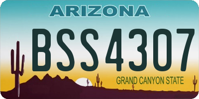AZ license plate BSS4307