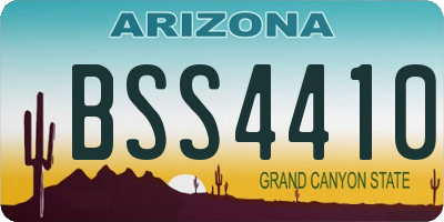 AZ license plate BSS4410