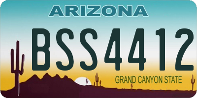 AZ license plate BSS4412