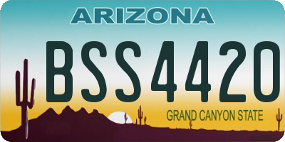 AZ license plate BSS4420