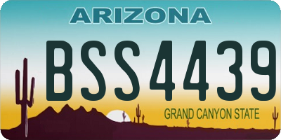 AZ license plate BSS4439