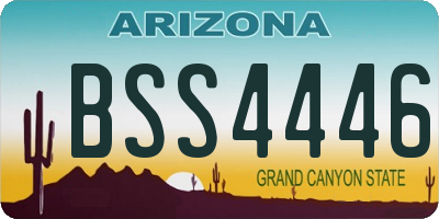 AZ license plate BSS4446