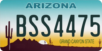 AZ license plate BSS4475