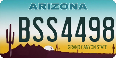AZ license plate BSS4498