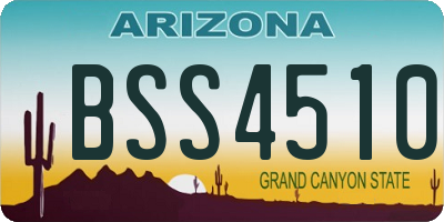 AZ license plate BSS4510