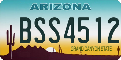 AZ license plate BSS4512
