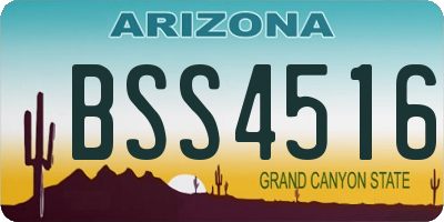 AZ license plate BSS4516