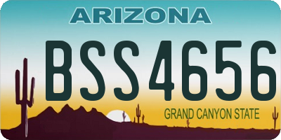 AZ license plate BSS4656