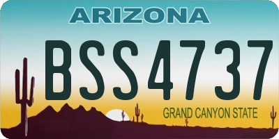 AZ license plate BSS4737