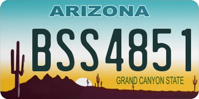 AZ license plate BSS4851