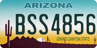 AZ license plate BSS4856