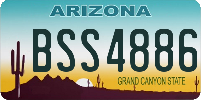 AZ license plate BSS4886