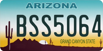 AZ license plate BSS5064