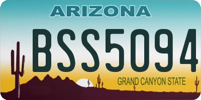 AZ license plate BSS5094