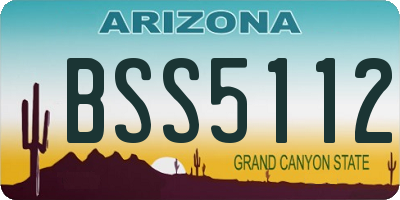 AZ license plate BSS5112