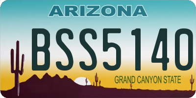 AZ license plate BSS5140