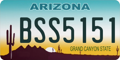 AZ license plate BSS5151
