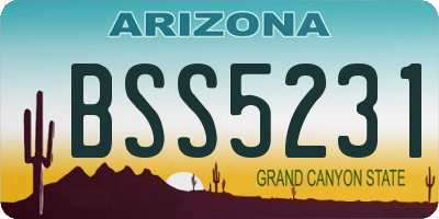 AZ license plate BSS5231