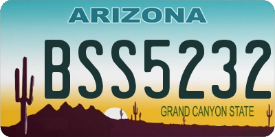 AZ license plate BSS5232