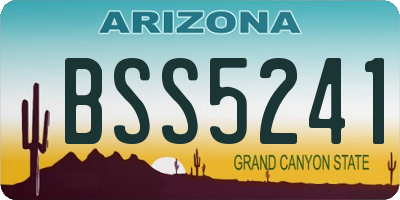 AZ license plate BSS5241