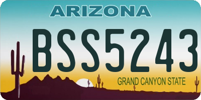 AZ license plate BSS5243