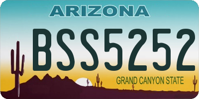 AZ license plate BSS5252