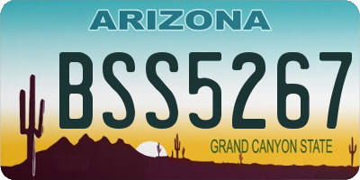 AZ license plate BSS5267