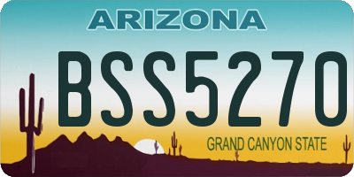 AZ license plate BSS5270