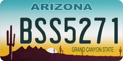 AZ license plate BSS5271