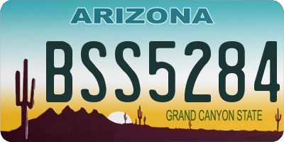 AZ license plate BSS5284