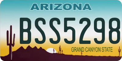 AZ license plate BSS5298