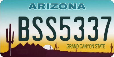 AZ license plate BSS5337