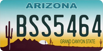 AZ license plate BSS5464