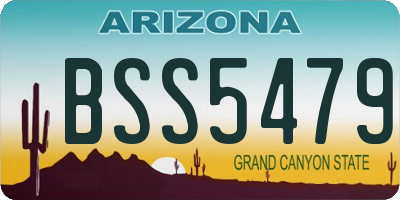 AZ license plate BSS5479