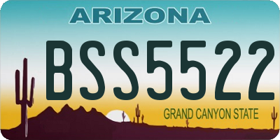 AZ license plate BSS5522