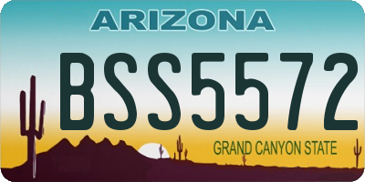 AZ license plate BSS5572