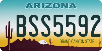 AZ license plate BSS5592