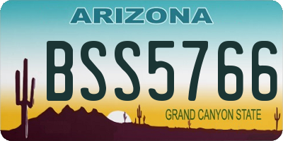AZ license plate BSS5766