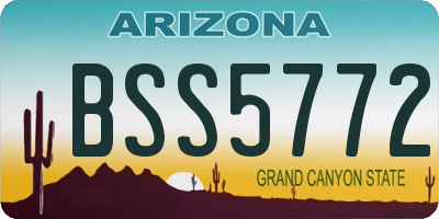 AZ license plate BSS5772