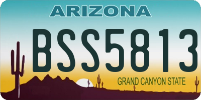 AZ license plate BSS5813