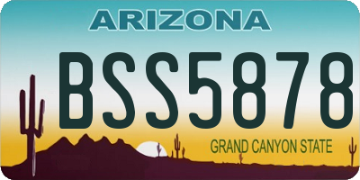 AZ license plate BSS5878