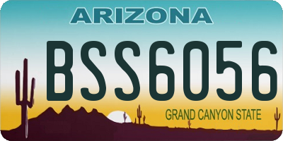 AZ license plate BSS6056