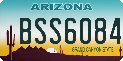 AZ license plate BSS6084