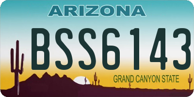 AZ license plate BSS6143