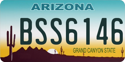 AZ license plate BSS6146