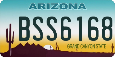 AZ license plate BSS6168