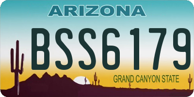 AZ license plate BSS6179